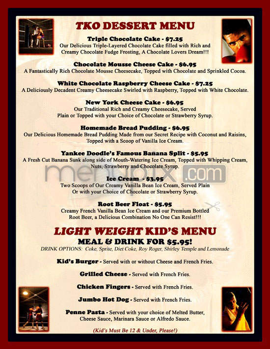 Yankee Doodles - Santa Monica, CA menu_pic