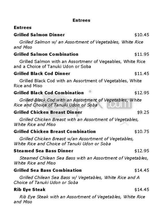 Yashima - Los Angeles, CA menu_pic
