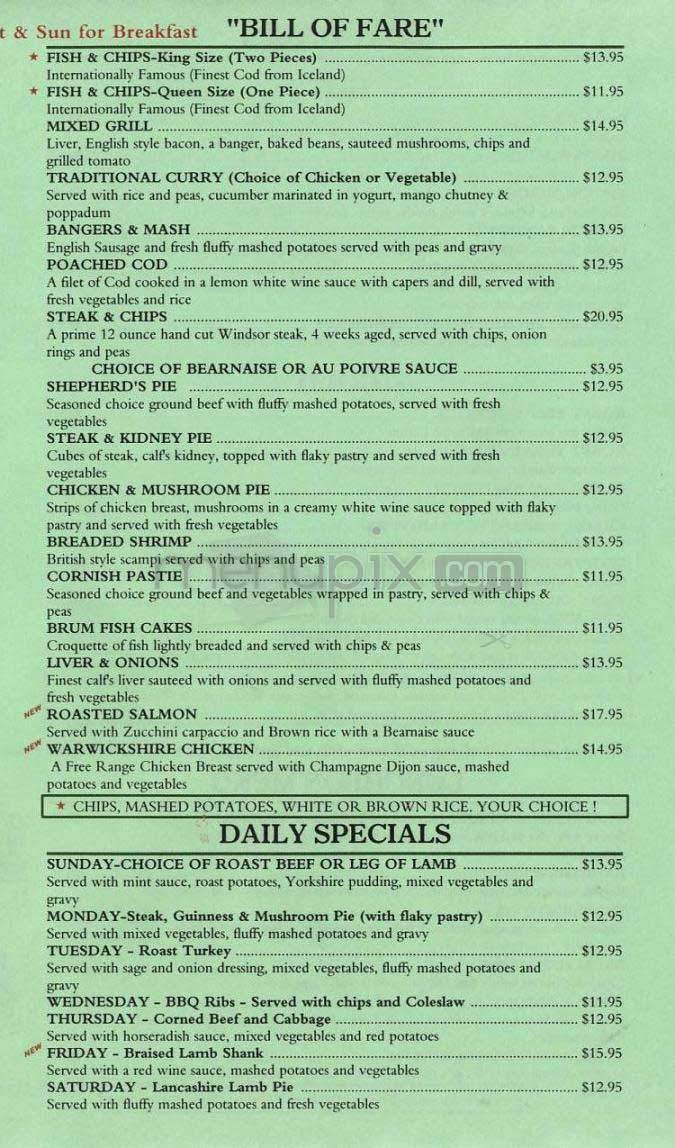 Ye Olde Kings Head - Santa Monica, CA menu_pic