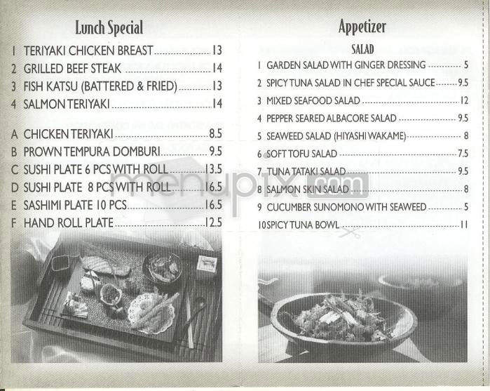 Yen Sushi & Sake Bar - Studio City, CA menu_pic