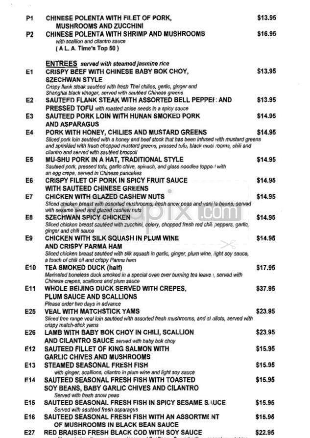 Yujean Kang's - Pasadena, CA menu_pic