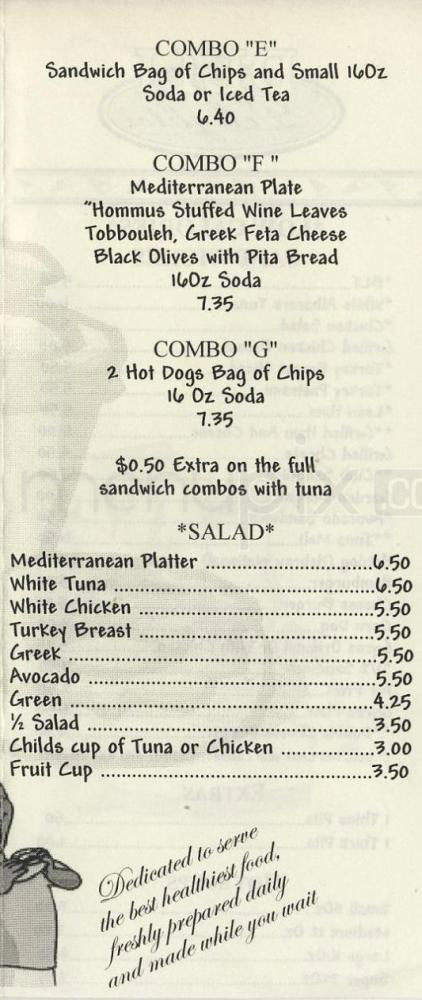 Yum Yum Yogurt N Deli - Encino, CA menu_pic