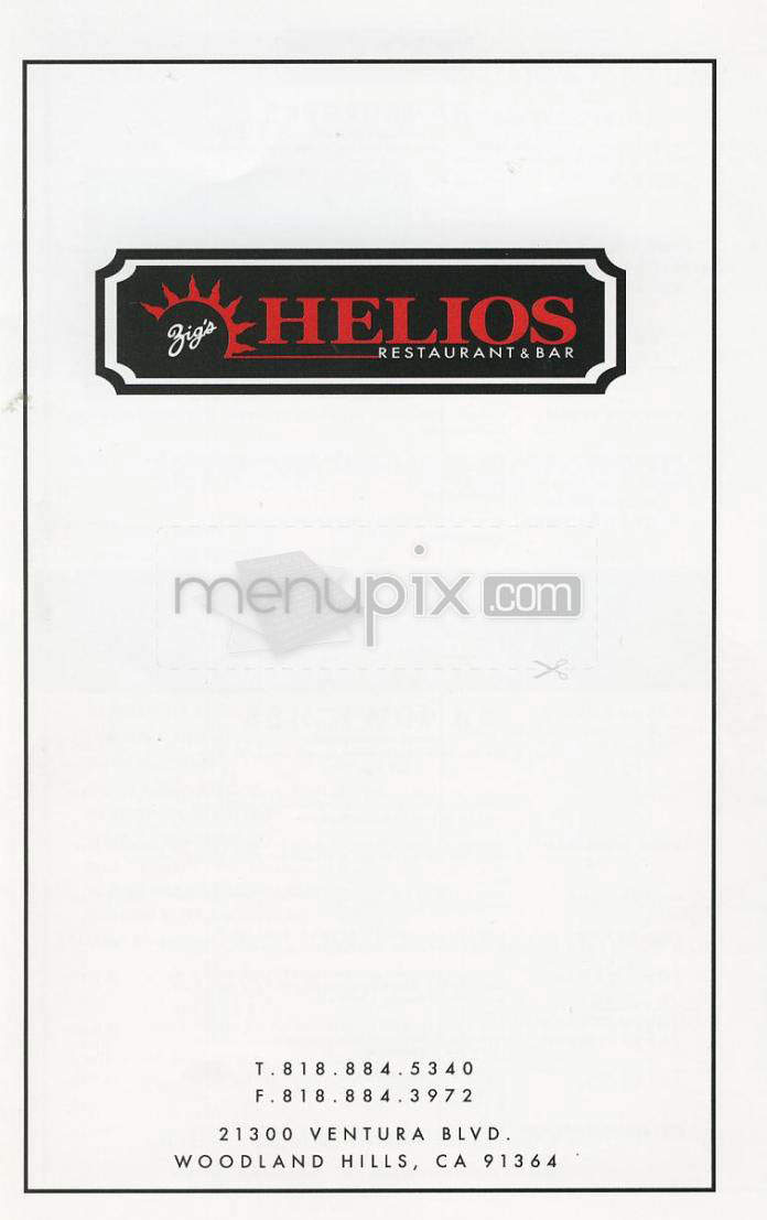 Zig's Helios - Woodland Hills, CA menu_pic