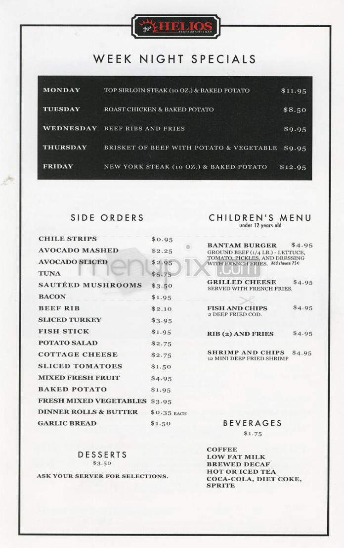 Zig's Helios - Woodland Hills, CA menu_pic