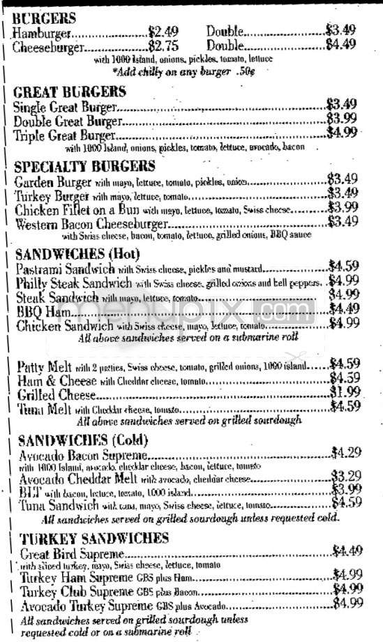 Great Grill - Glendale, CA menu_pic