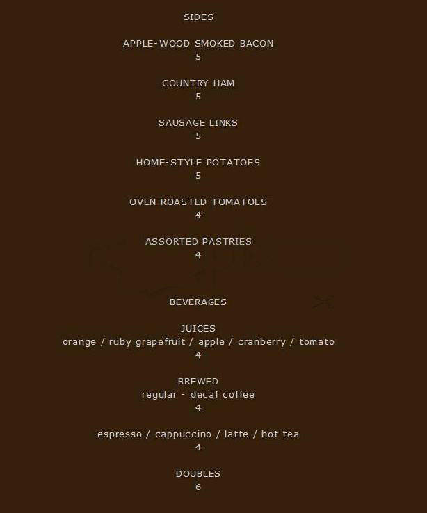 Dakota - Hollywood, CA menu_pic