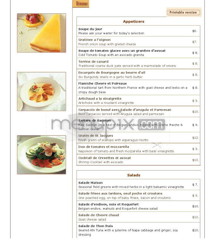 Lilly's French Cafe & Bar - Venice, CA menu_pic