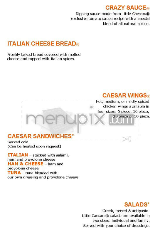 Little Caesars Pizza - Los Angeles, CA menu_pic