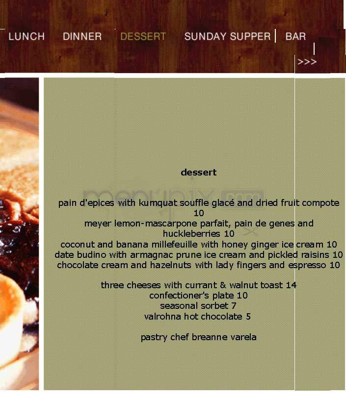 Lucques - West Hollywood, CA menu_pic