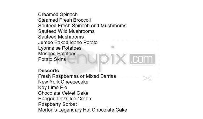 Morton's The Steakhouse - Los Angeles, CA menu_pic