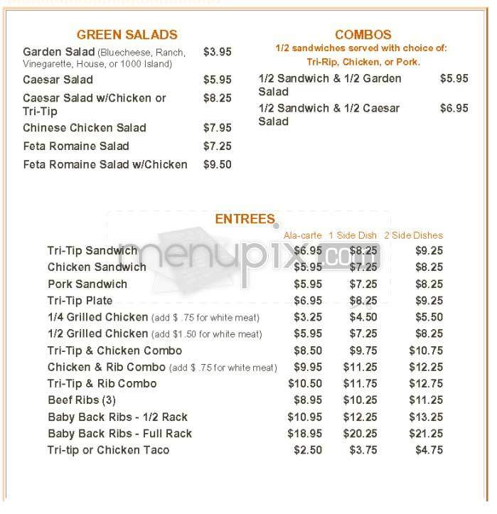Outdoor Grill - Los Angeles, CA menu_pic