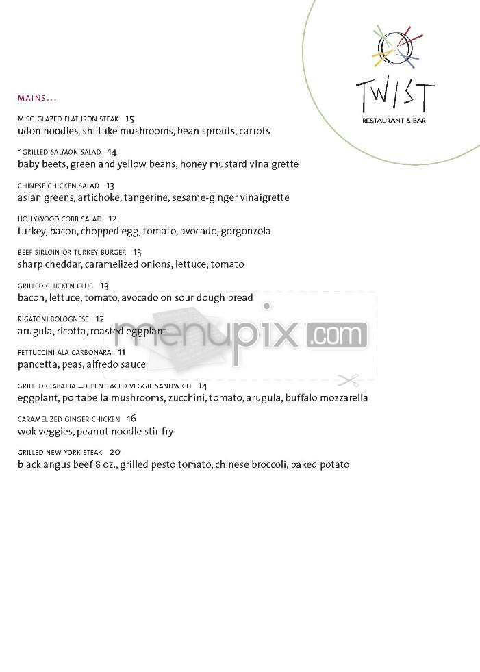 Twist - Hollywood, CA menu_pic