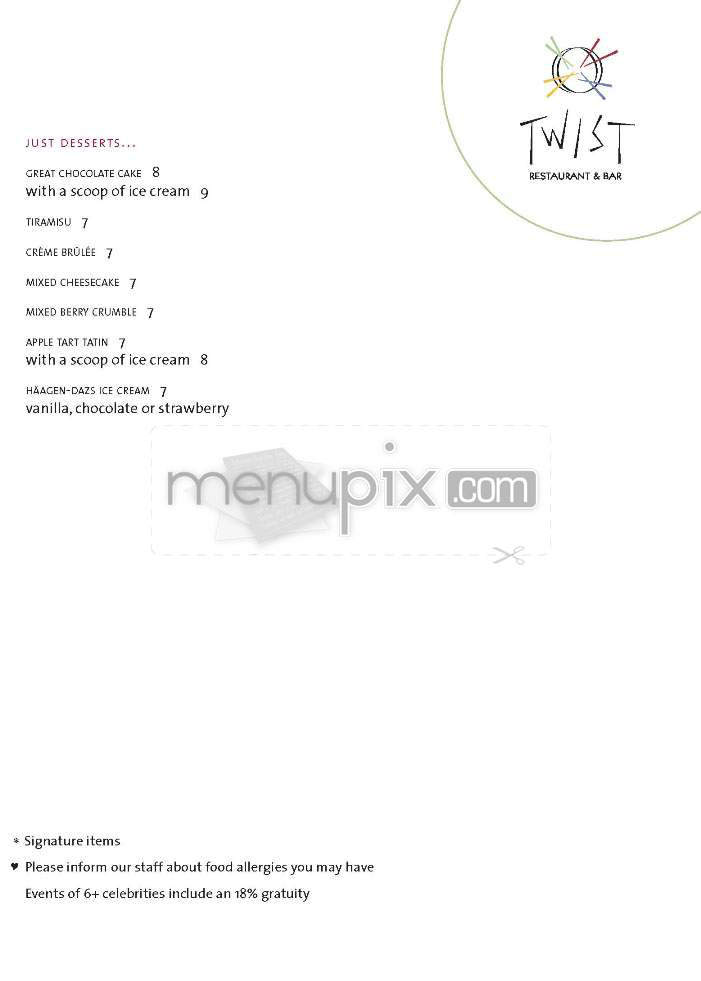 Twist - Hollywood, CA menu_pic