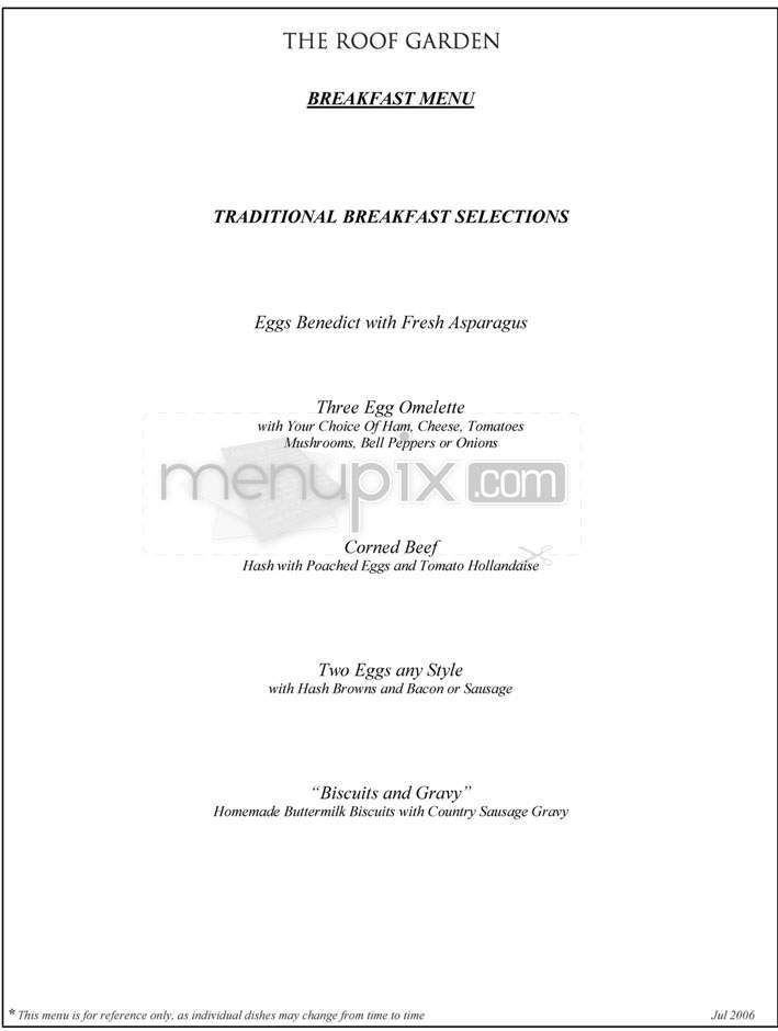 Roof Garden (Peninsula Hotel) - Beverly Hills, CA menu_pic