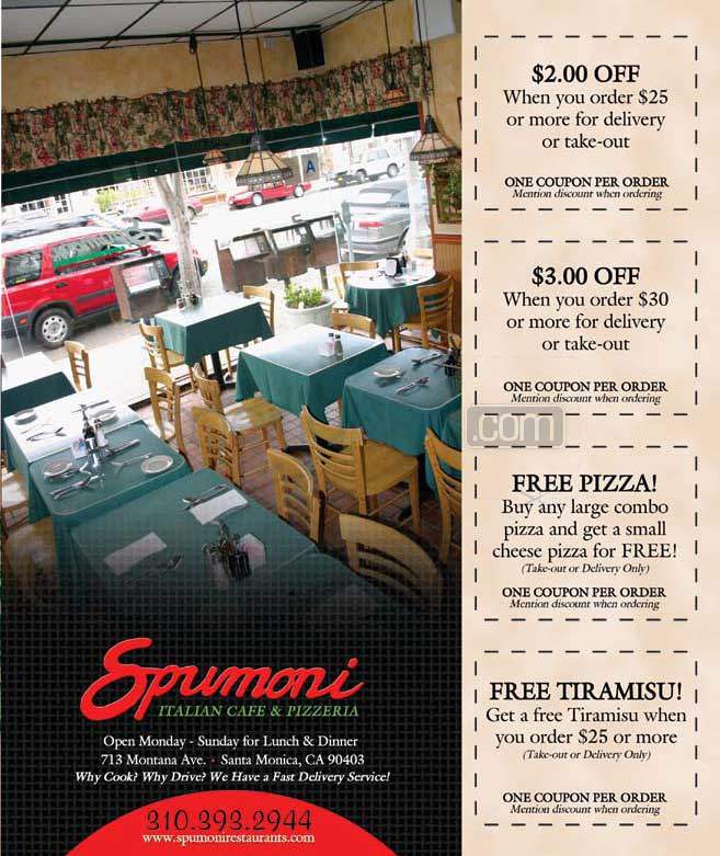 Spumoni - Santa Monica, CA menu_pic