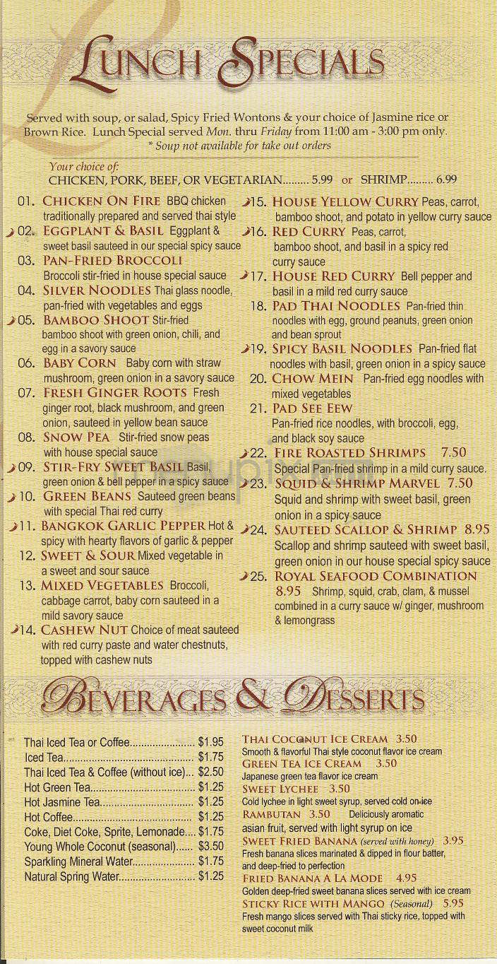 Thai Dishes Restaurant - Pasadena, CA menu_pic