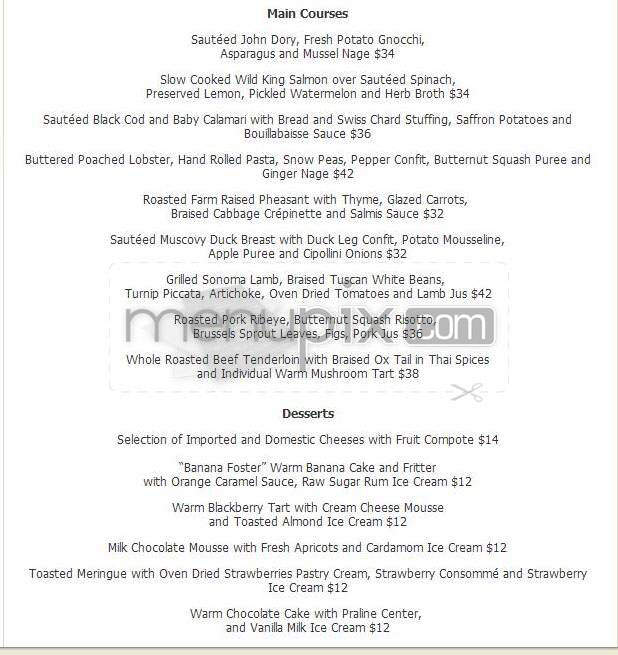 The Dining Room (Ritz-Carlton) - Pasadena, CA menu_pic
