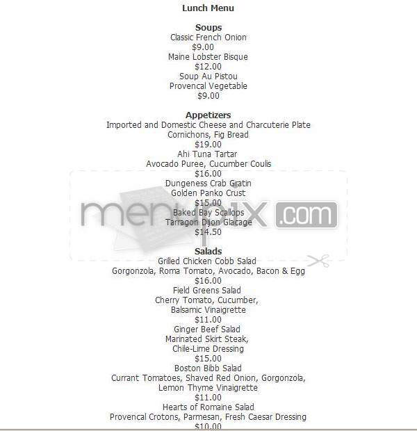 The Terrace (Ritz-Carlton) - Pasadena, CA menu_pic