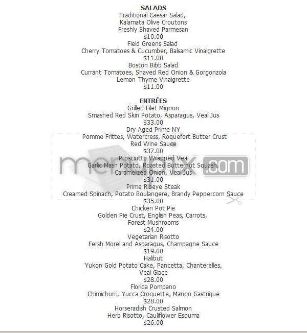 The Terrace (Ritz-Carlton) - Pasadena, CA menu_pic