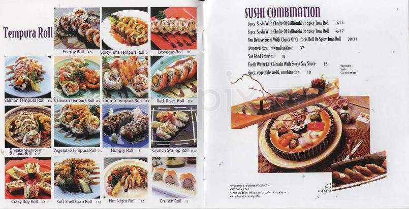 Yen Japanese Restaurant - Los Angeles, CA menu_pic