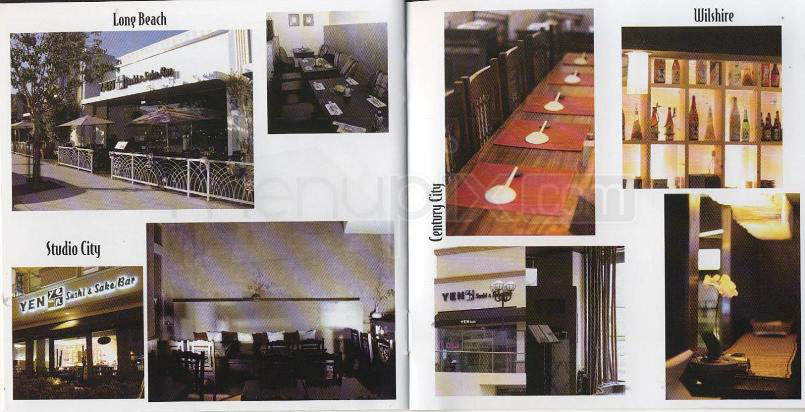 Yen Japanese Restaurant - Los Angeles, CA menu_pic