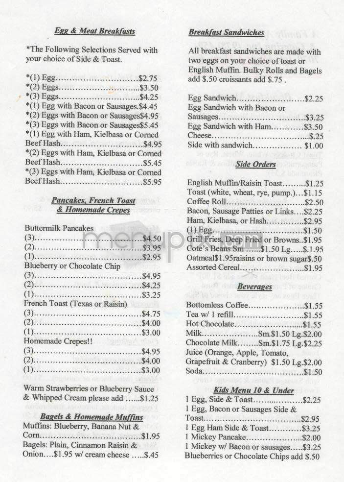 A Family Affair Restaurant - Lowell, MA menu_pic