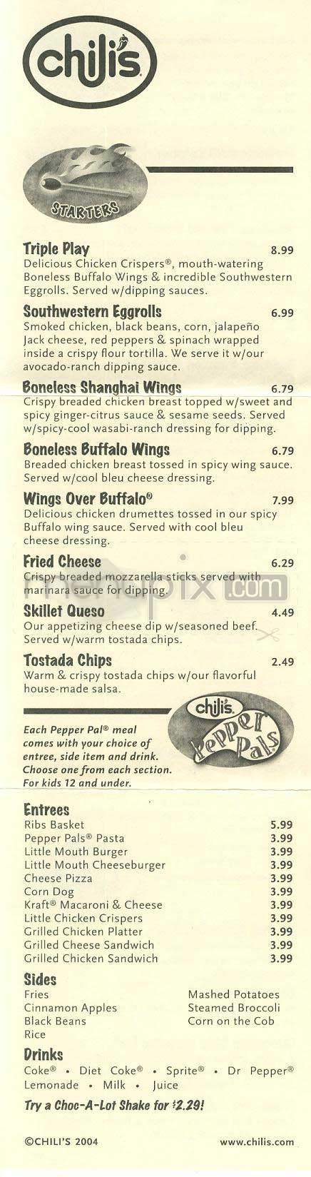 Chili's Grill & Bar - Lowell, MA menu_pic