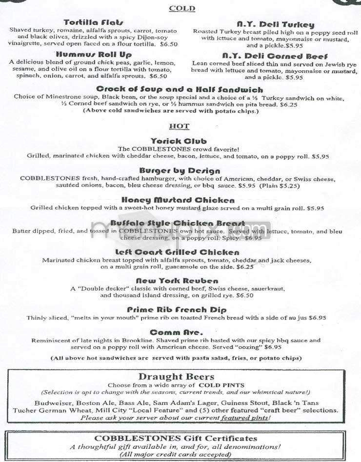 /660074/Cobblestones-Restaurant-Lowell-MA - Lowell, MA