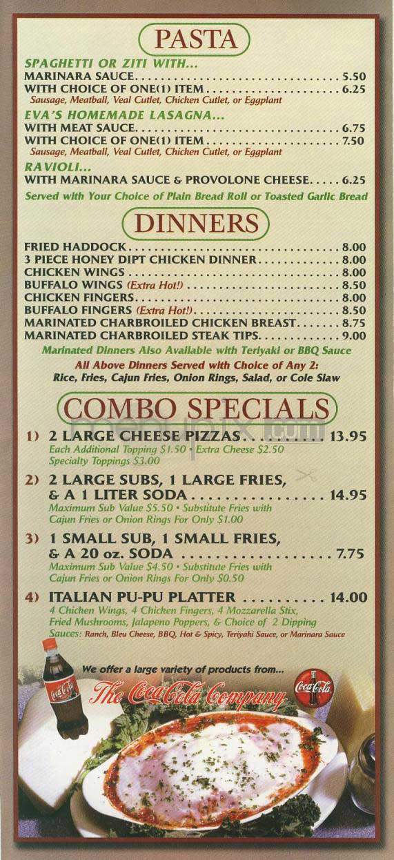 Conrad's Pizza - Lowell, MA menu_pic