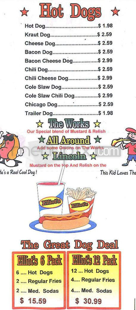 Elliot Lunch Cart - Lowell, MA menu_pic