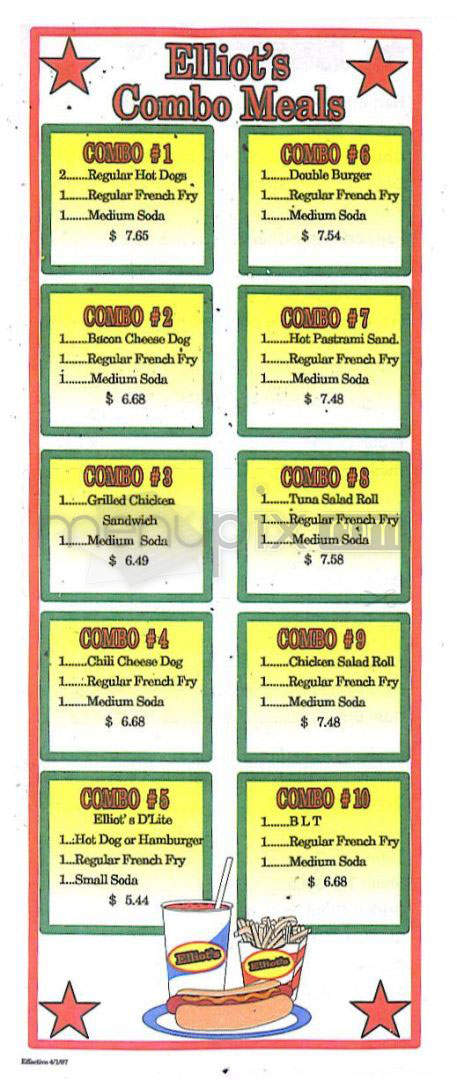 Elliot Lunch Cart - Lowell, MA menu_pic
