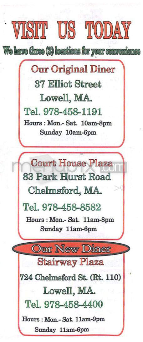 Elliot Lunch Cart - Lowell, MA menu_pic