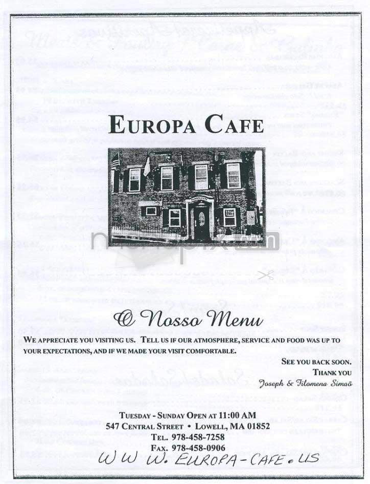 /660013/Europa-Cafe-Lowell-MA - Lowell, MA