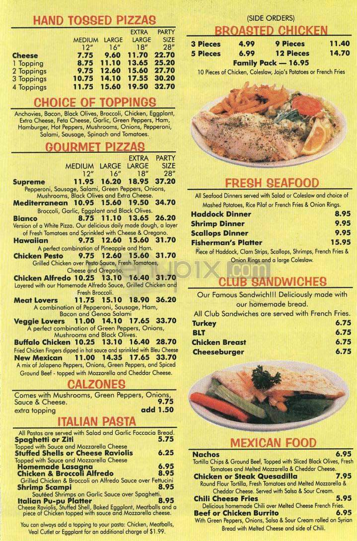 Family Pizza - Lowell, MA menu_pic