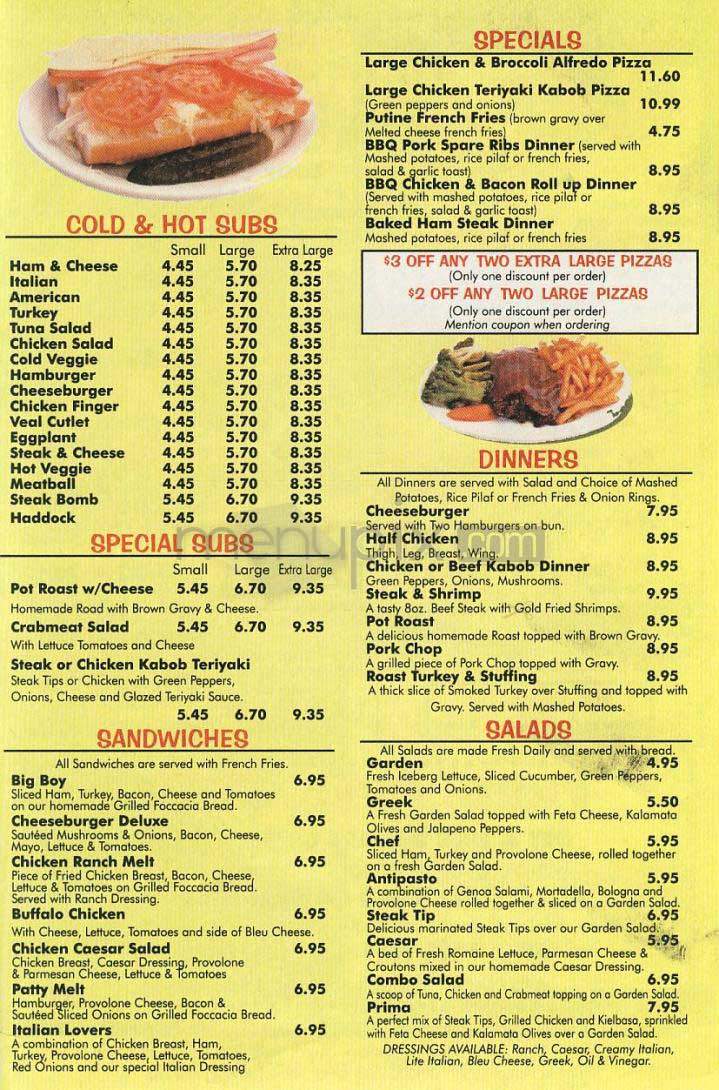 Family Pizza - Lowell, MA menu_pic