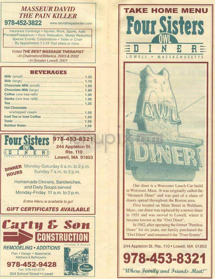 /660091/Four-Sisters-Owl-Diner-Lowell-MA - Lowell, MA