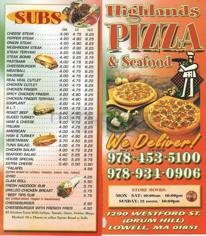 /660064/Highlands-Pizza-and-Seafood-Lowell-MA - Lowell, MA