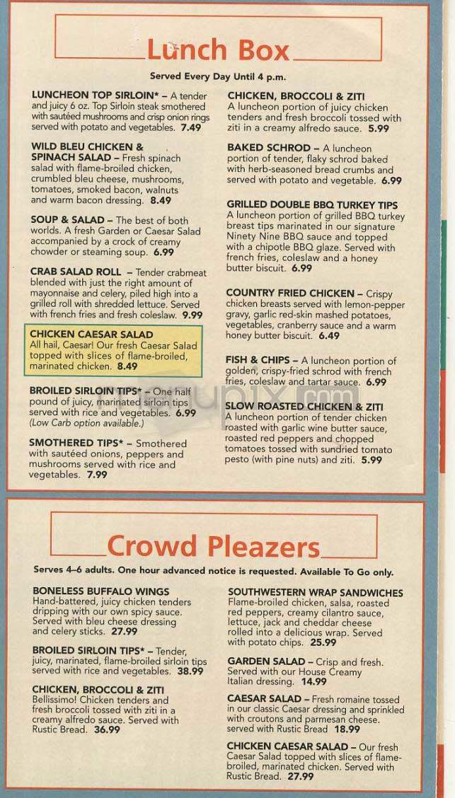 Ninety Nine - Lowell, MA menu_pic