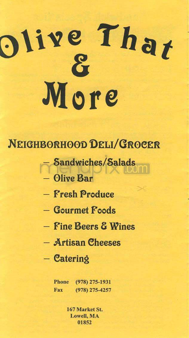 Olive That & More - Lowell, MA menu_pic