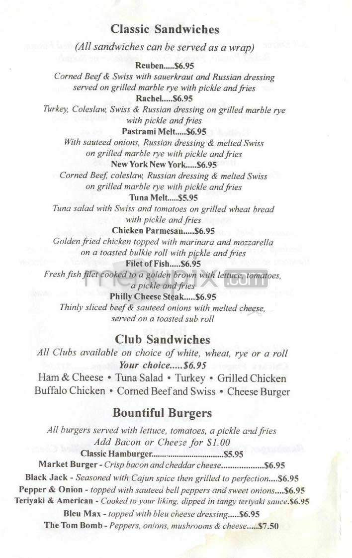 The Dubliner - Lowell, MA menu_pic