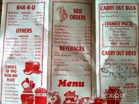Little Pigs Bar-B-Q - Myrtle Beach, SC menu_pic