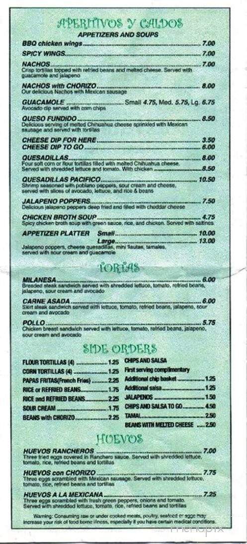 La Siesta - Bradley, IL menu_pic