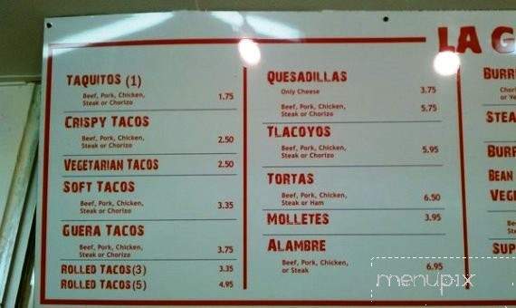 La Garnacha - Sacramento, CA menu_pic