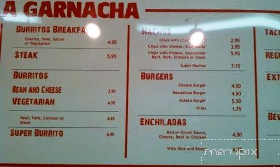 La Garnacha - Sacramento, CA menu_pic