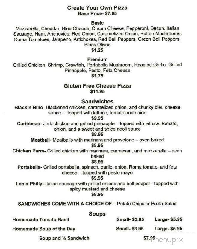 Leo's Wood Fired Pizza - Ocean Springs, MS menu_pic