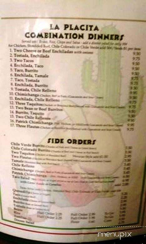 La Placita - Orangevale, CA menu_pic