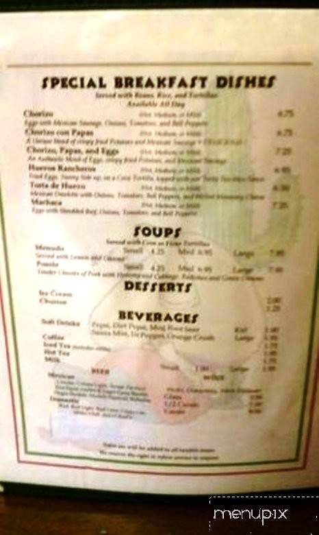 La Placita - Orangevale, CA menu_pic