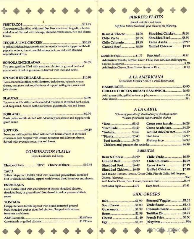 La Casa Blanca - Chandler, AZ menu_pic