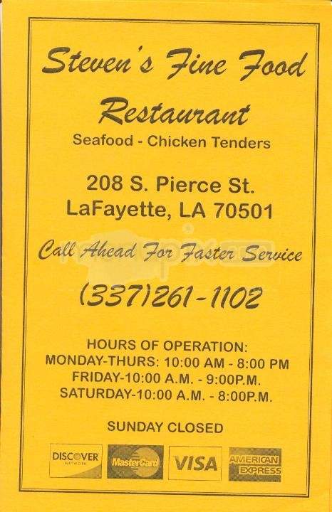 /419044/Steven-Fine-Food-Seafood-Lafayette-LA - Lafayette, LA