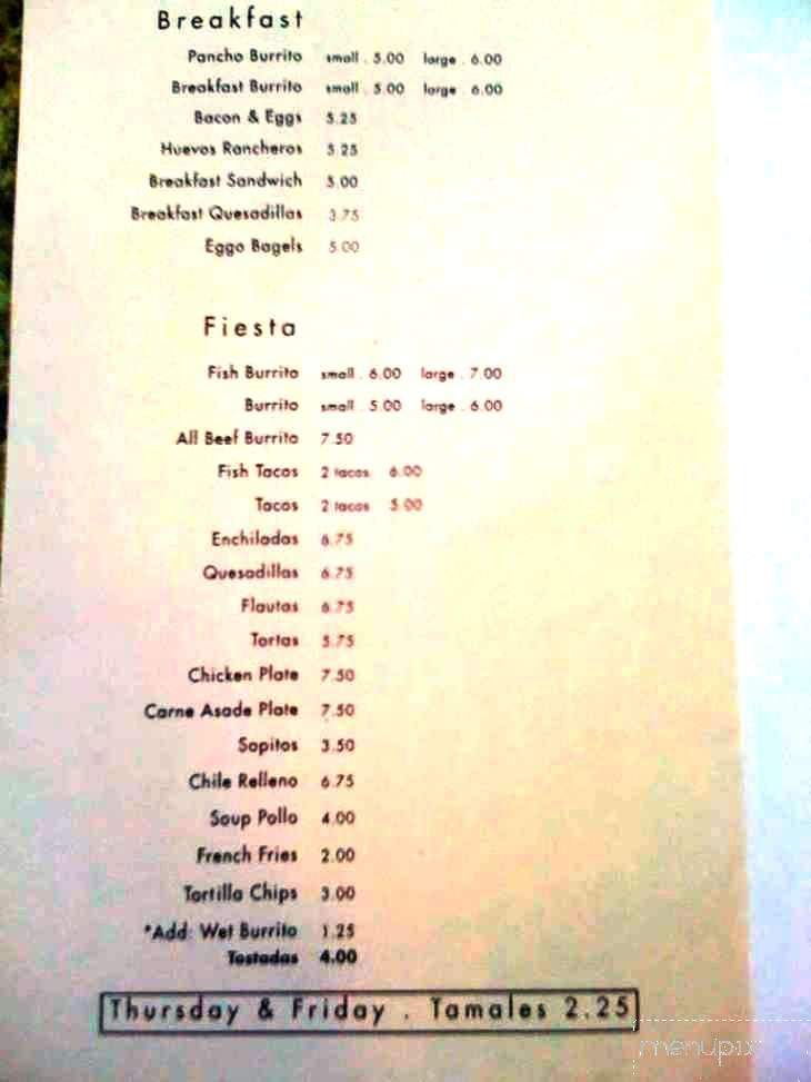 Lily's Cafe - Malibu, CA menu_pic